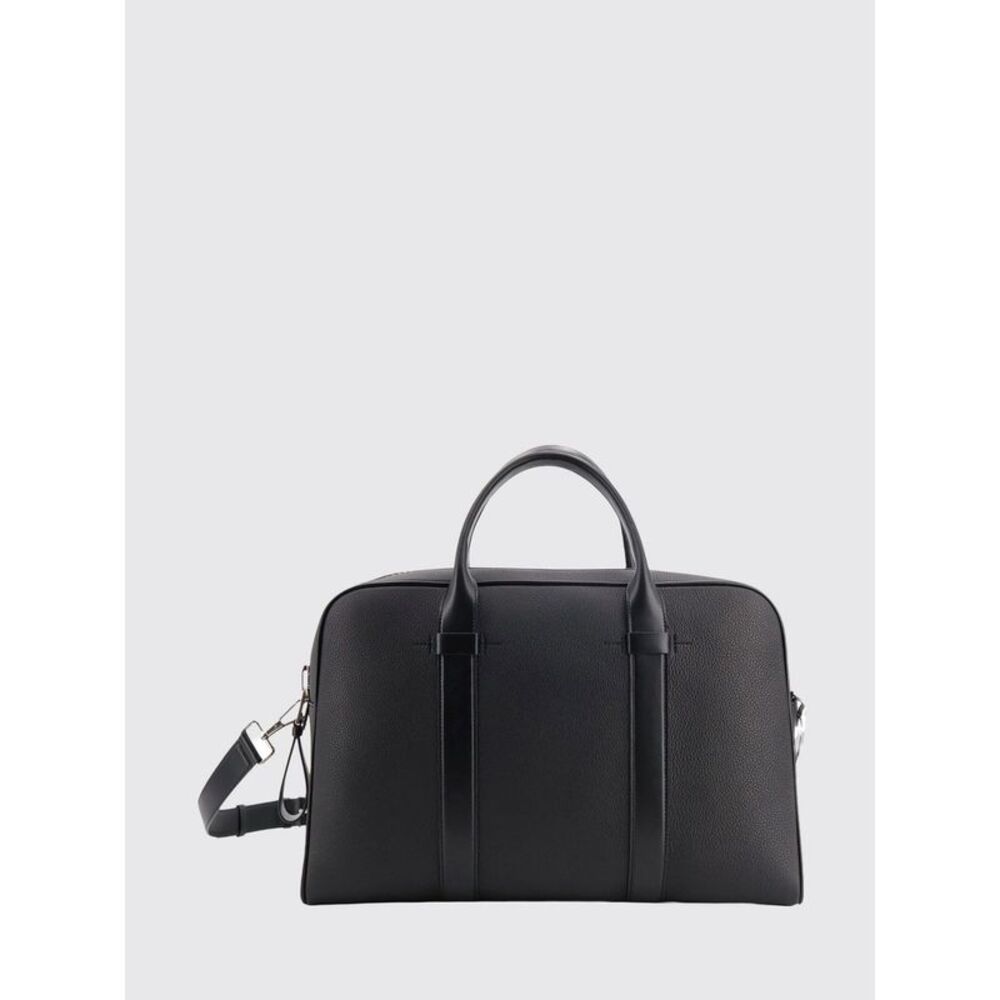 Tom Ford Men Tom Ford Calfskin Briefcase With Double Handle And Shoulder Strap